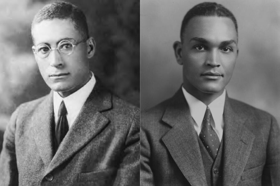 side by side portraits of Dudley Weldon Woodard and William Waldron Schieffelin Claytor 