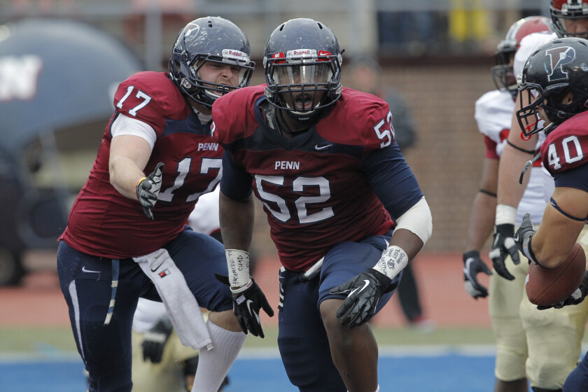 Brandon Copeland on the field during his Penn playing days.
