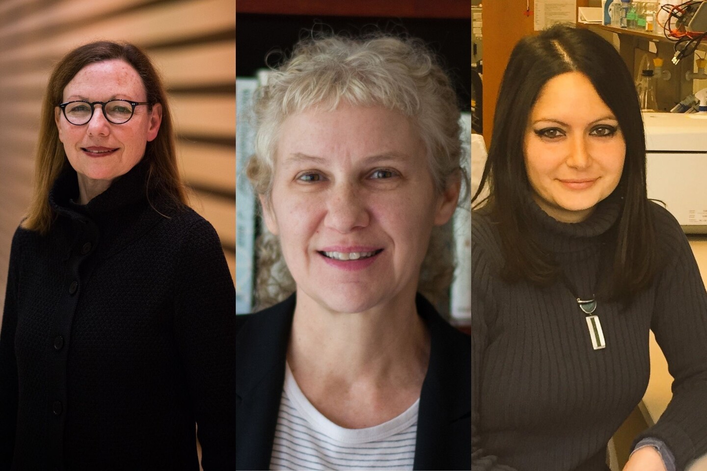 Three headshots, from left to right: Shelley Berger, Nancy Bonini, and Raffaella Nativio