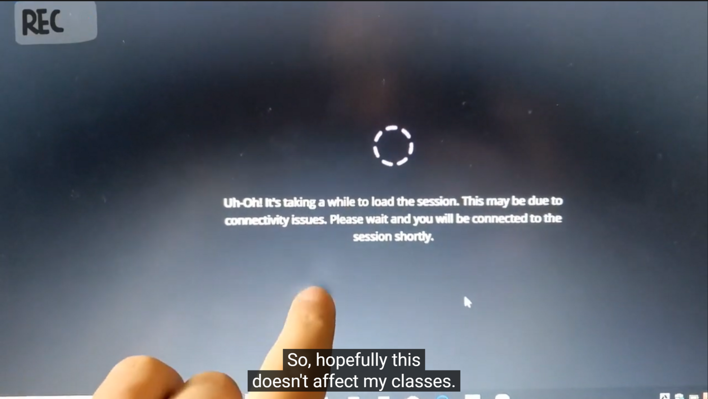 Screen failing to load