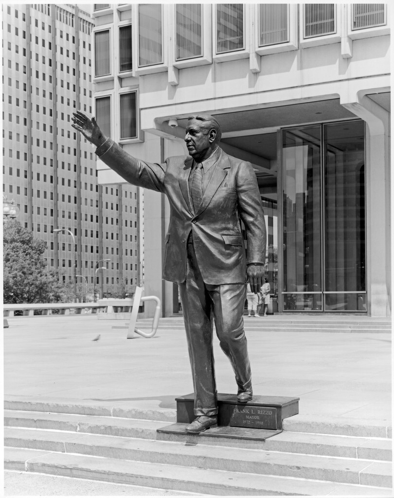 The Frank Rizzo statue in Philadelphia.