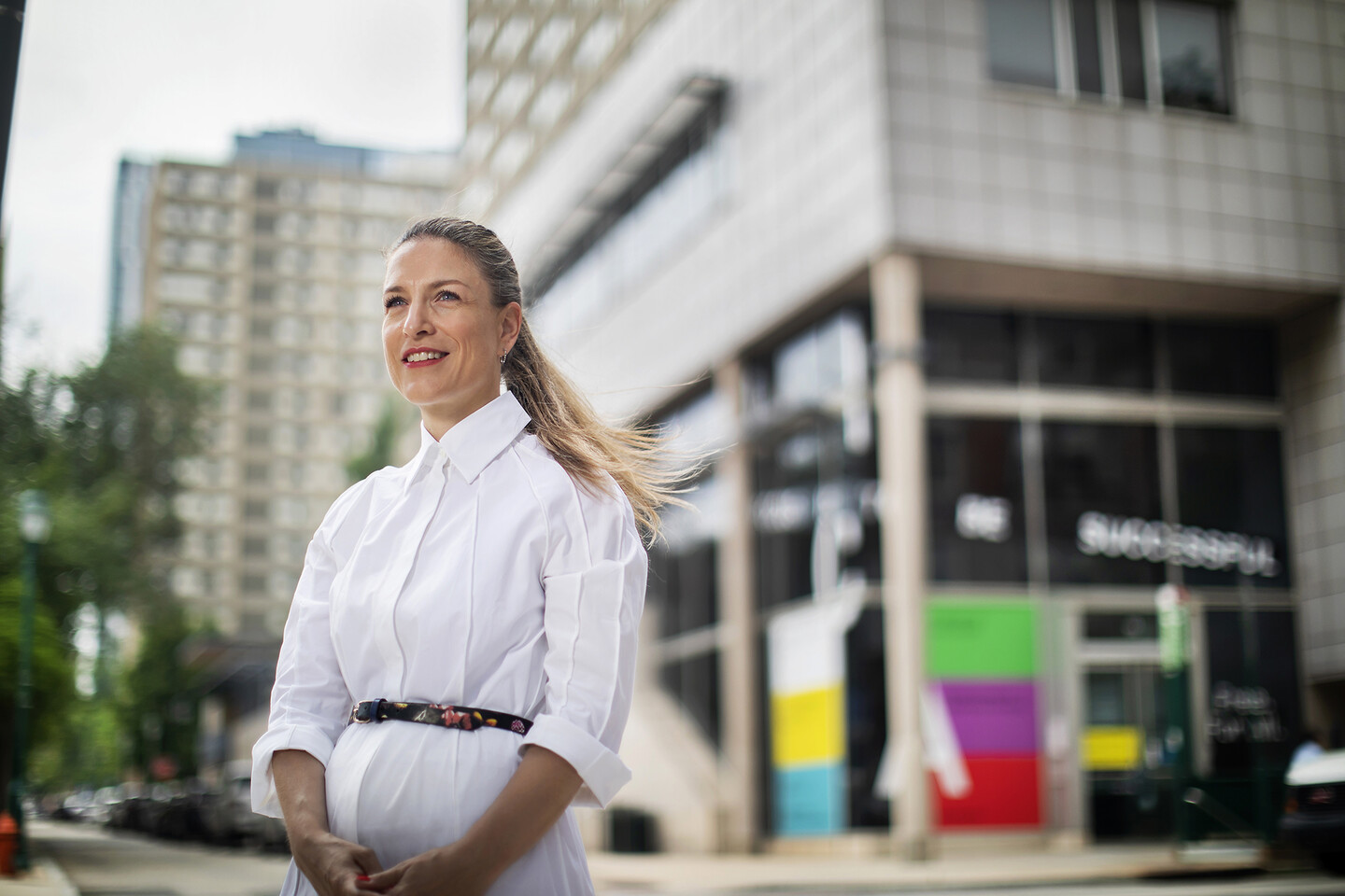 Zoë Ryan in front of ICA