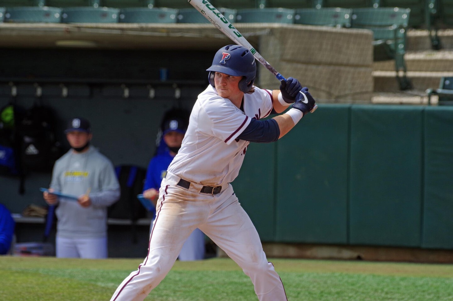 Cole Palis stands in the batter's box during a game.