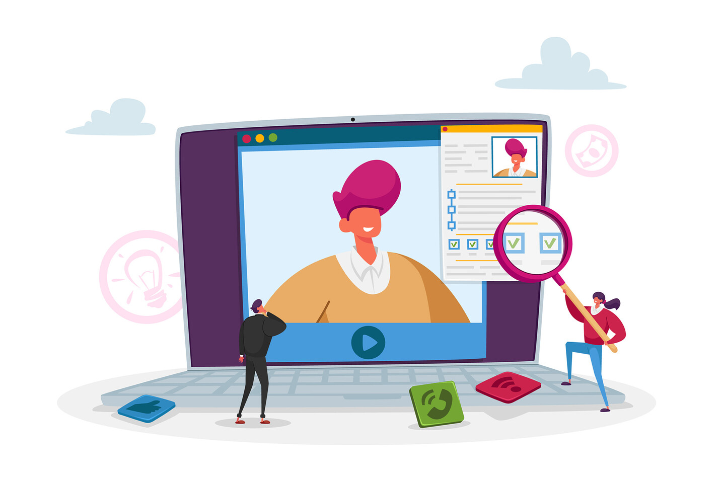 computer rendering of filling out forms online