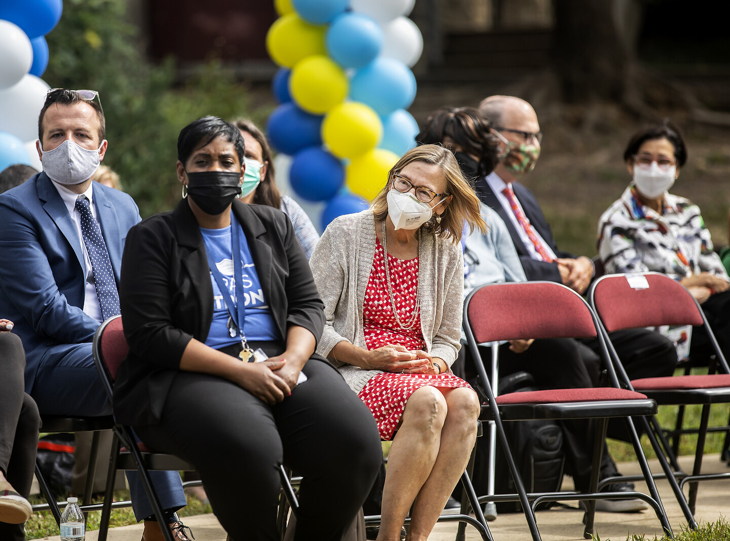 People seated at chairs