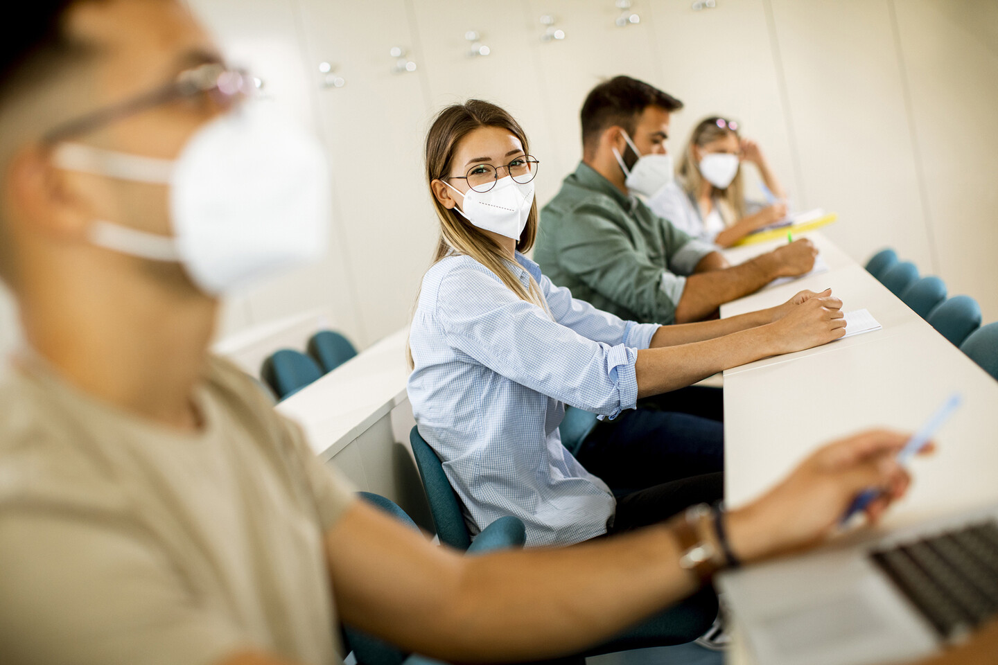 students in a classroom.