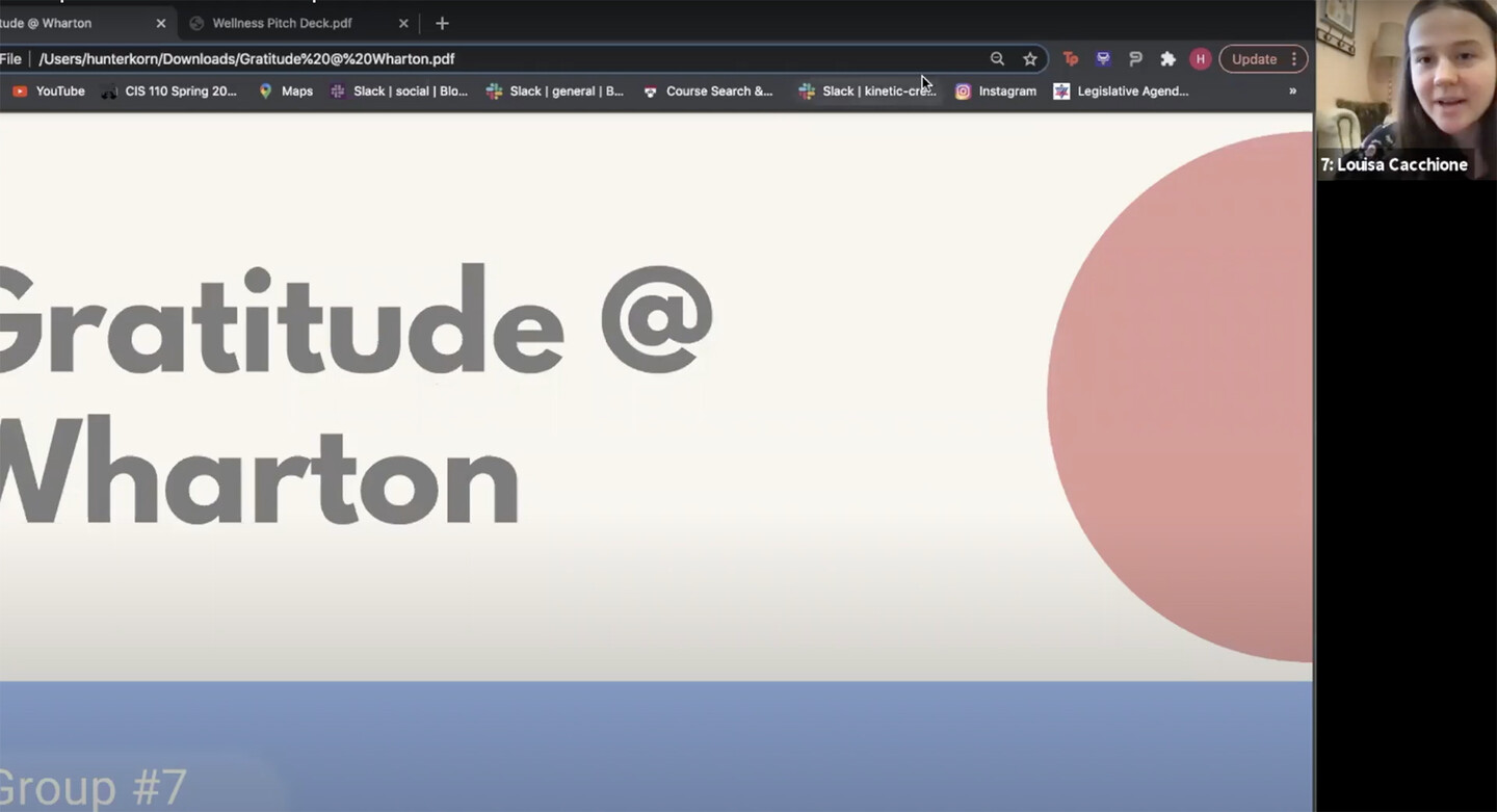 screenshot of virtual event.