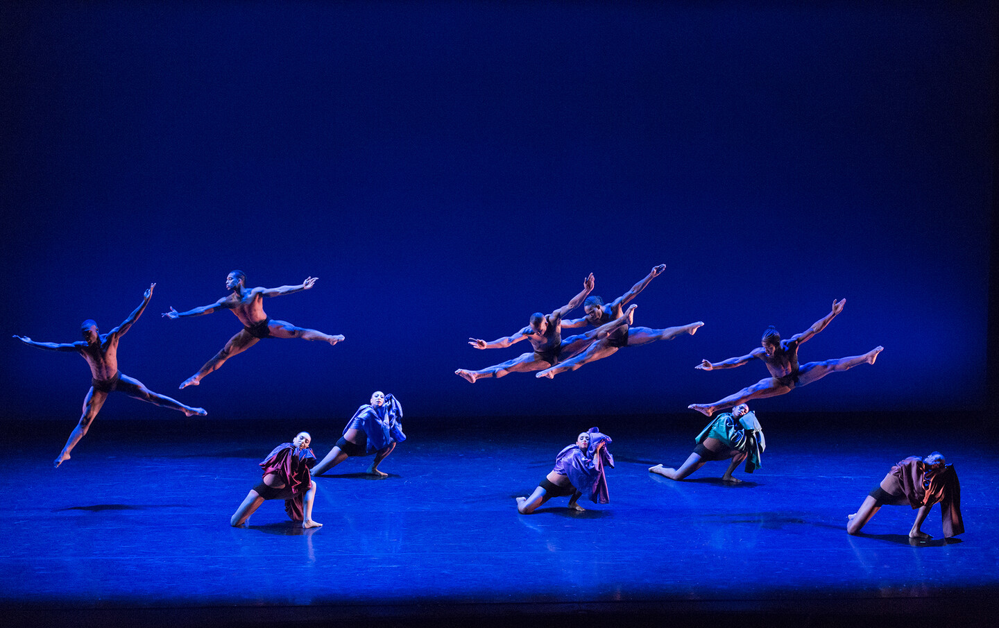 philadanco dance on a blue stage