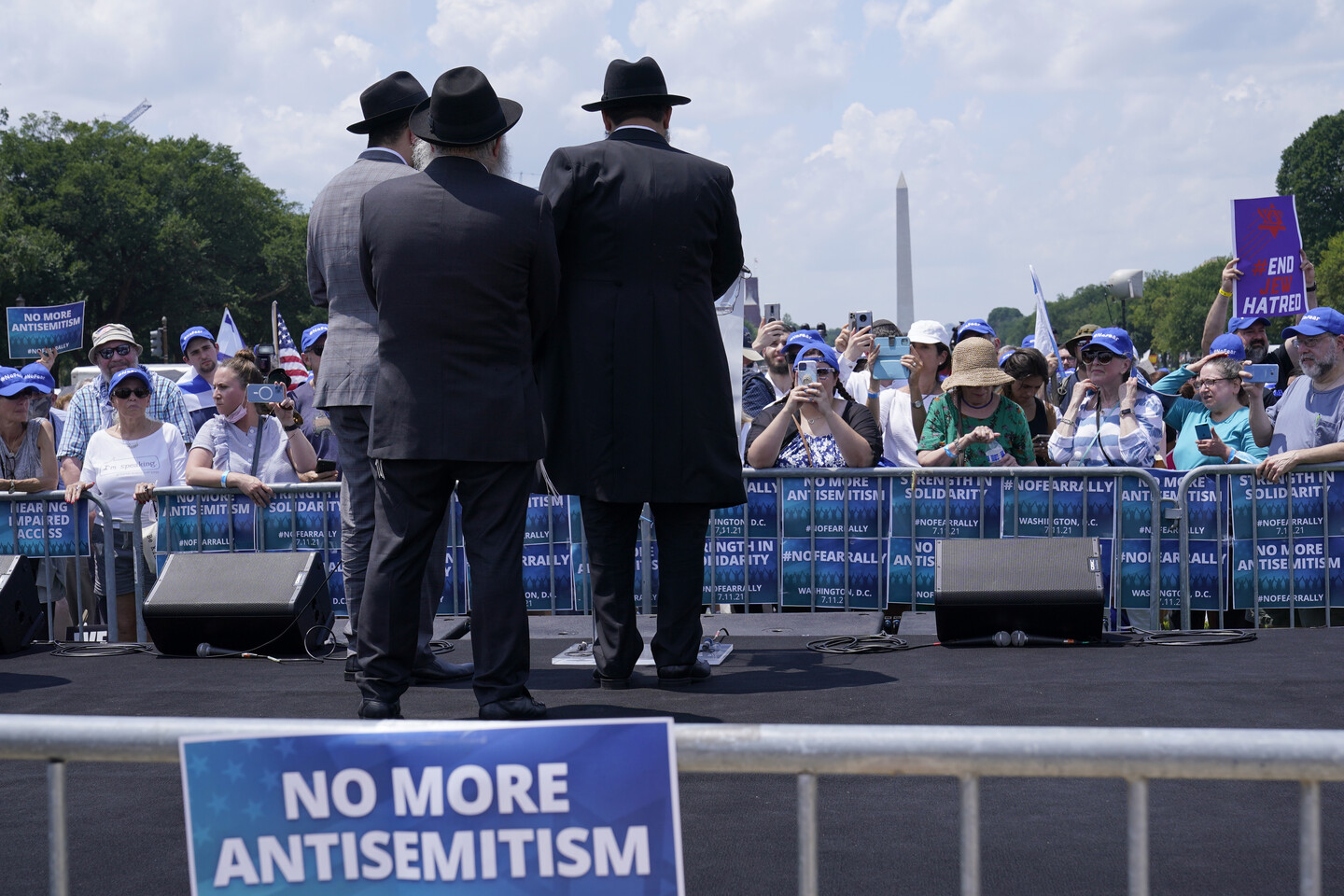 People attended the “NO FEAR: Rally in Solidarity with the Jewish People” event in Washington, D.C., on July 11, 2021. 