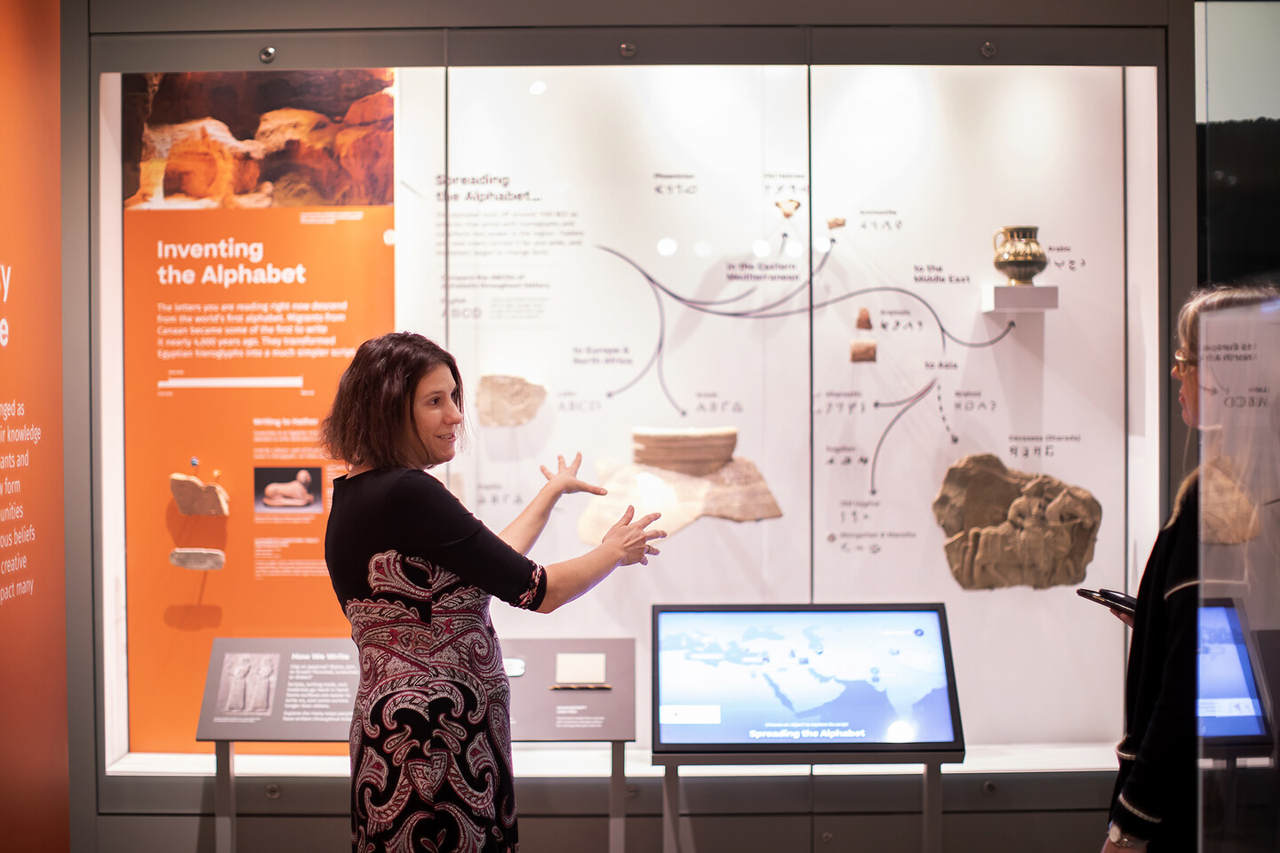 Lauren Ristvet with display on alphabet 