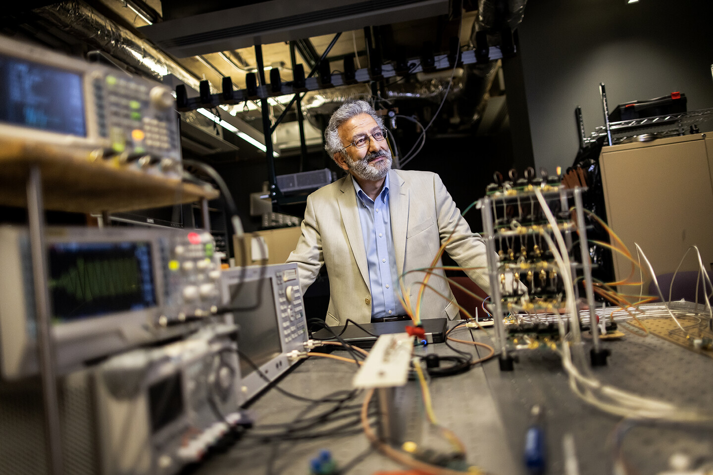 nader engheta in his lab