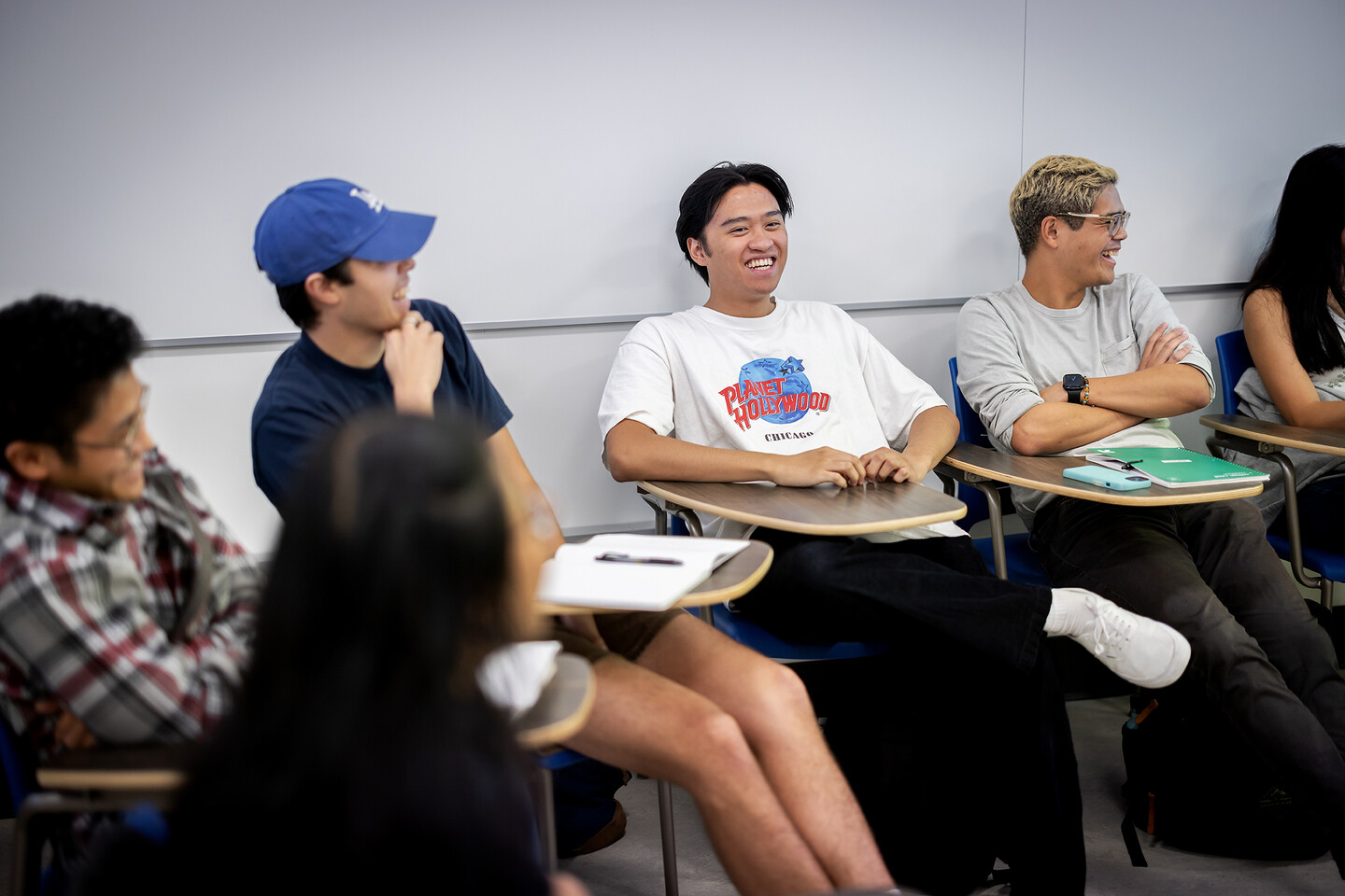 Students in Beginning Filipino, laughing