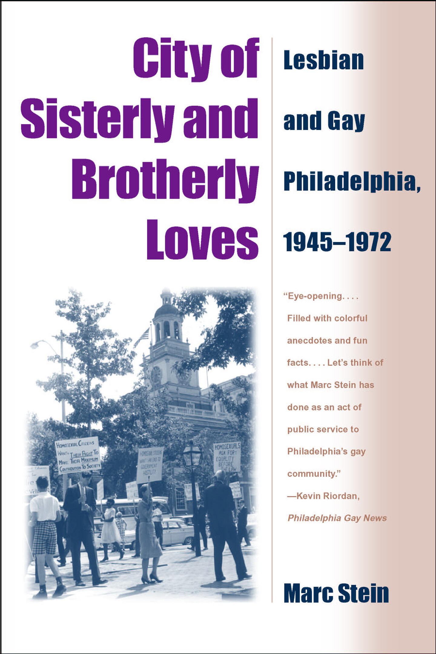 City of Sisterly and Brotherly Loves book cover with Independence Hall.