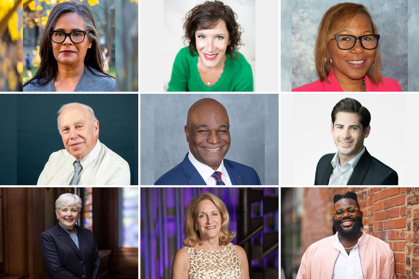 Top row, left to right: Camilla Z. Charles, Ali Shapiro Cudby, and Judith Browne Dianis. Bottom row, left to right: Richard David Feintuch, Stanley H. Greene, and Brett Andrew Perlmutter.