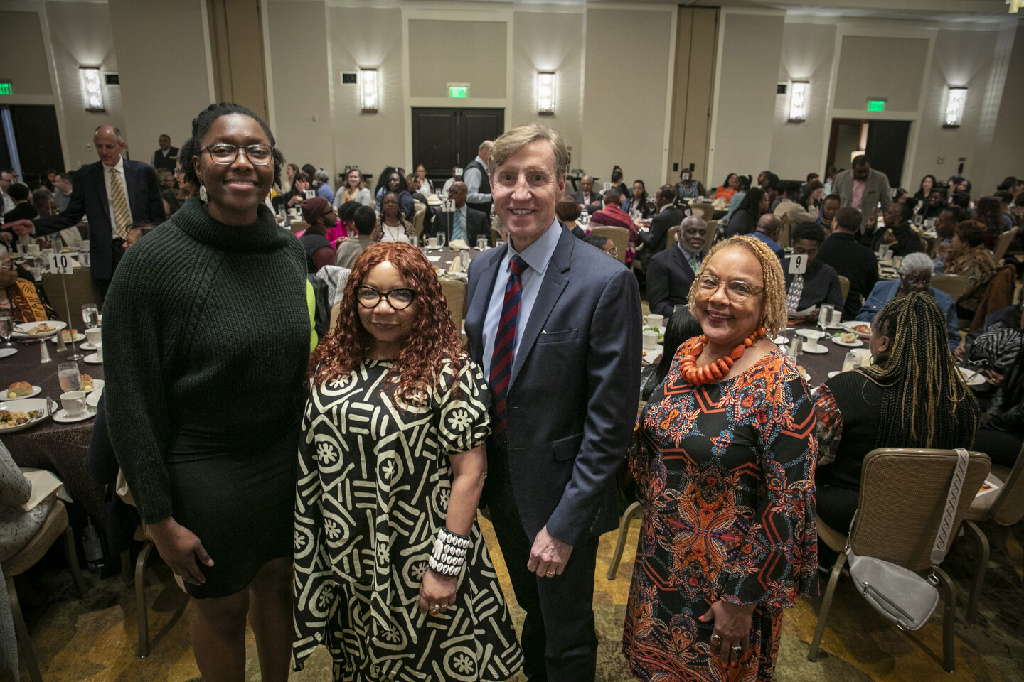 Kyndall Nicholas, a fourtand Janice Sykes-Ross of the Paul Robeson House and Museum.