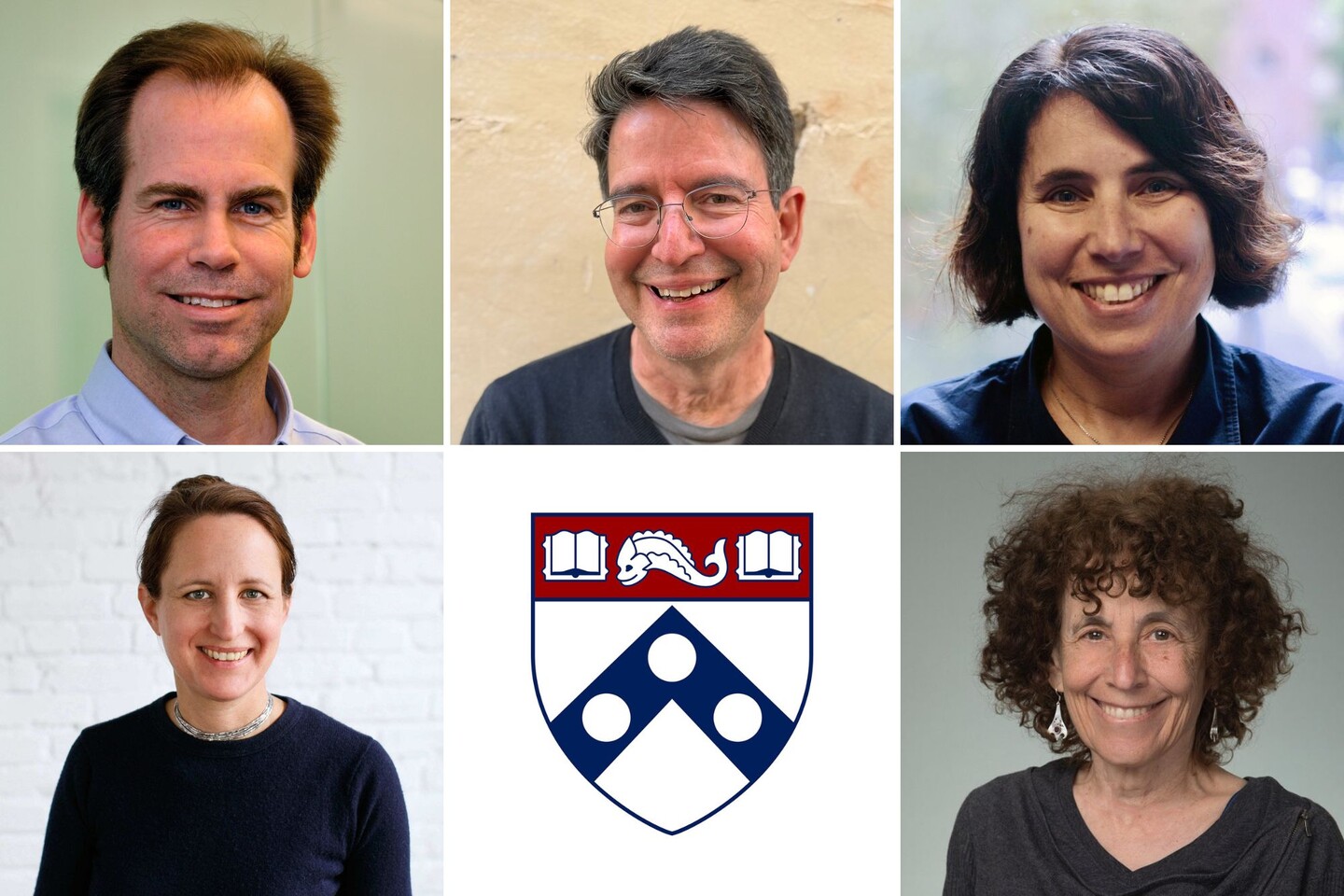 Top row: Dennis Discher, Michael Correa-Jones, and Cherie Kagan. Bottom row: Sophie Rosenfeld and Susan Weiss.