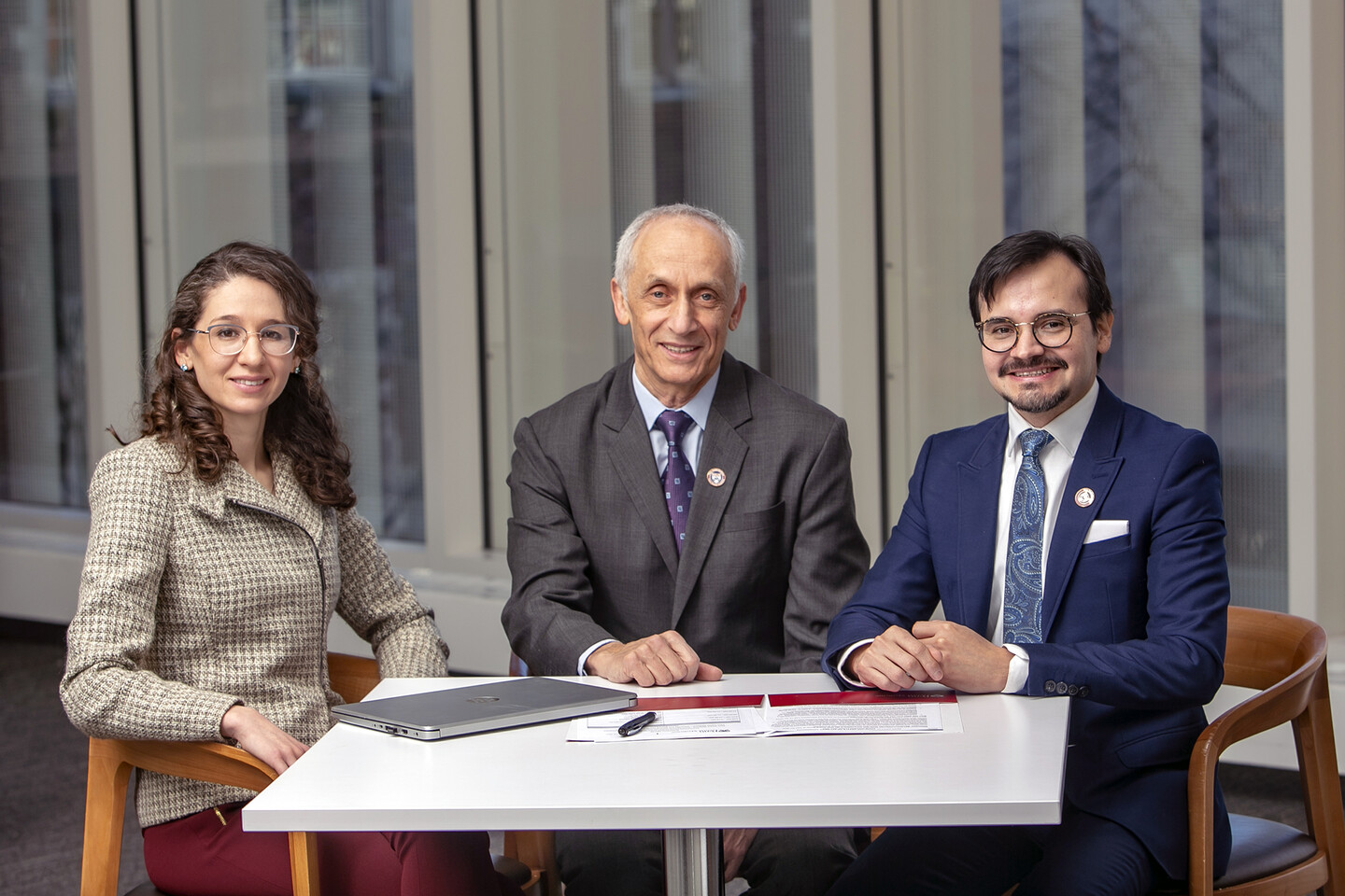 (Left to right) Olivia Urquhart, Michael Glick, and Alonso Carrasco-Labra.