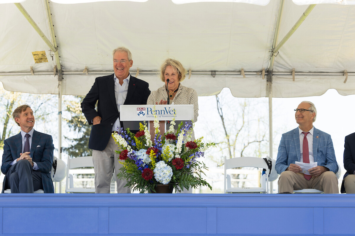 Jim Riepe and Gail Riepe at podium.