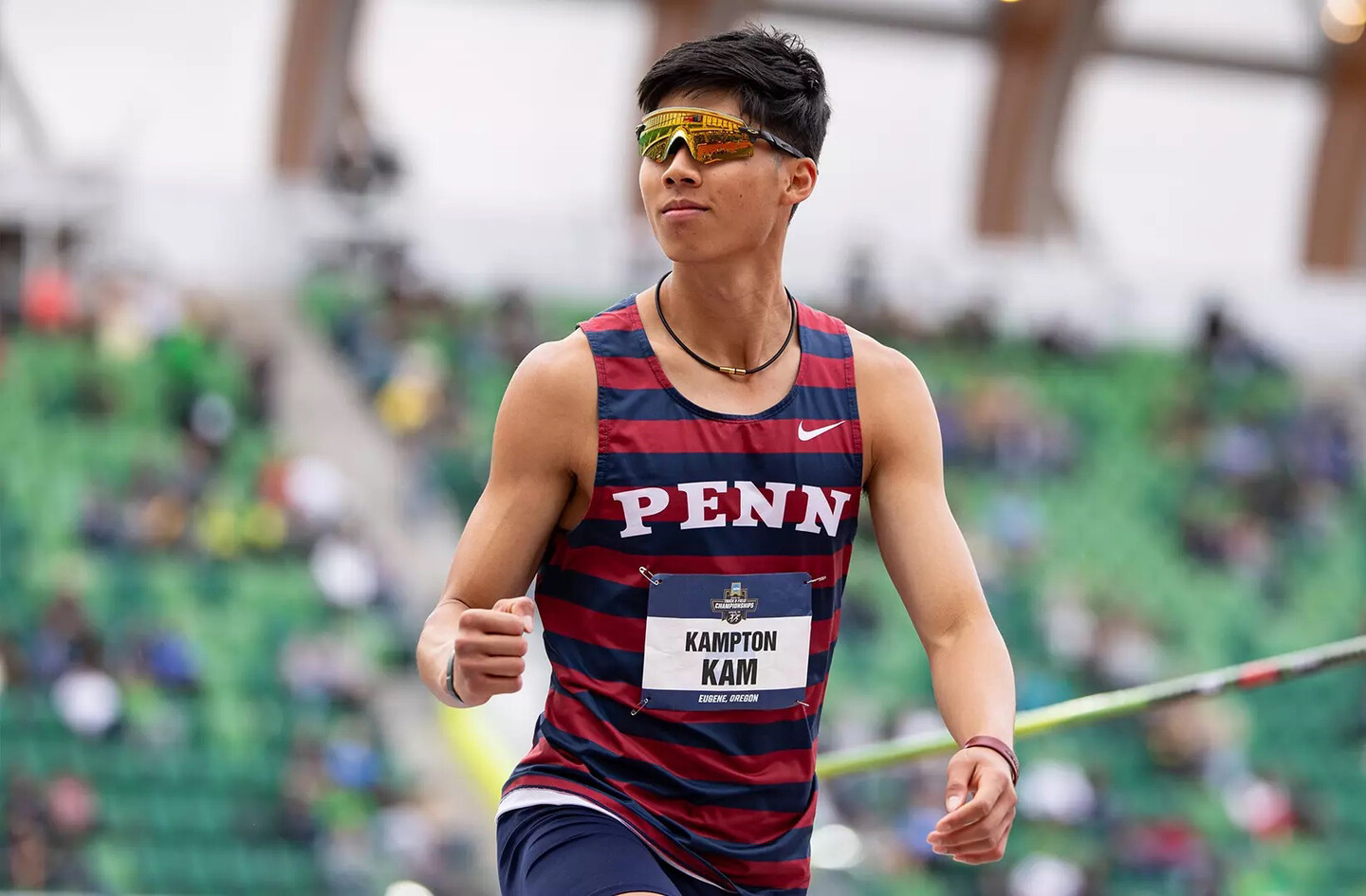 Kampton Kam at a track and field meet.
