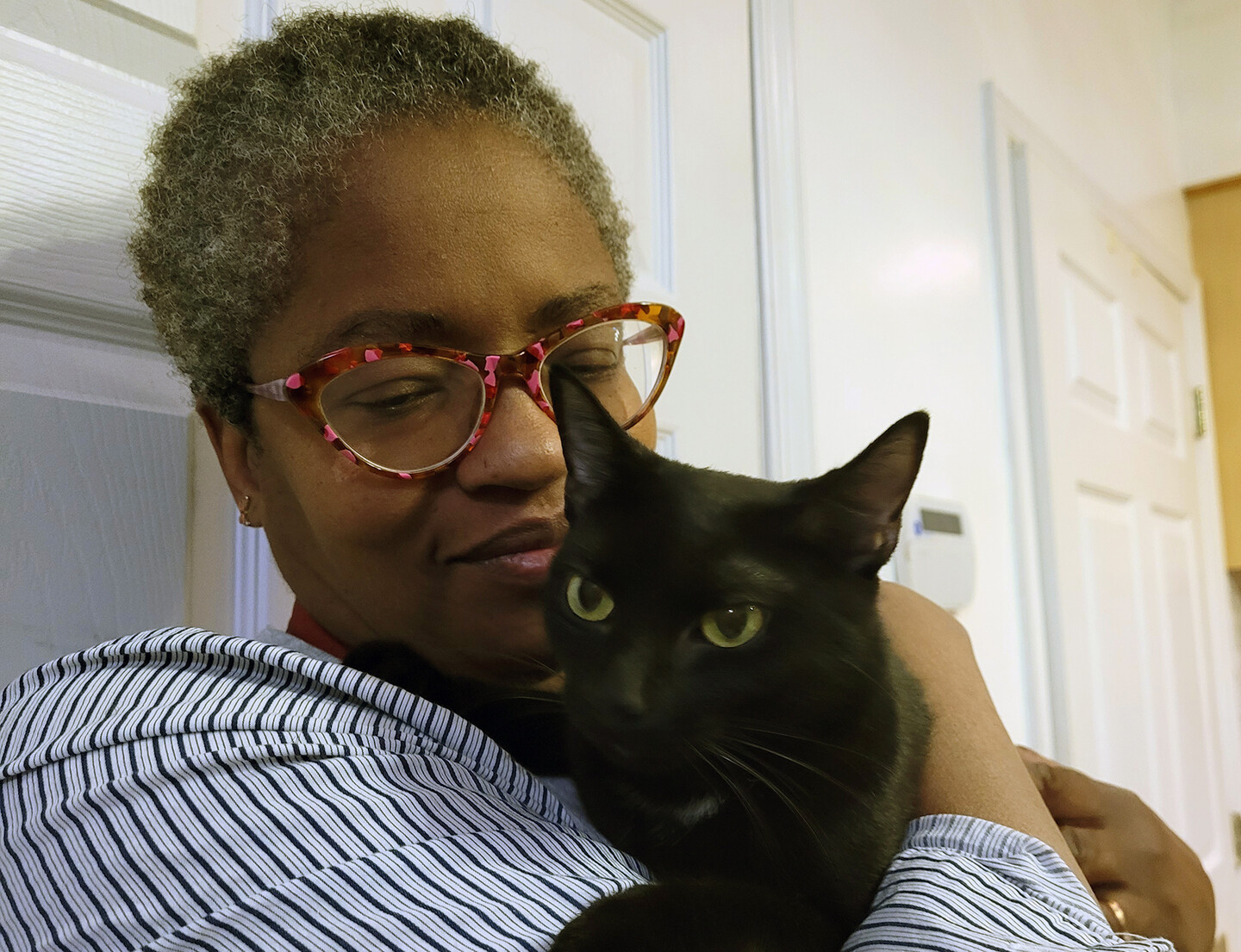 Candace Adams with Black Pearl.