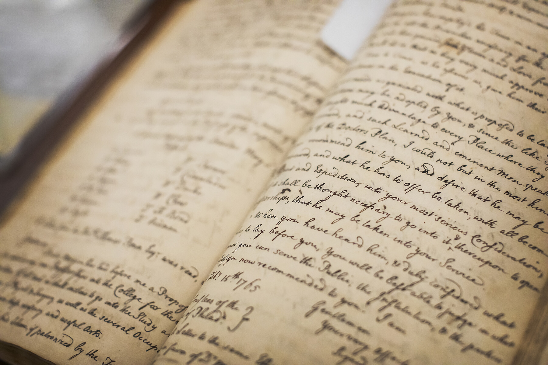 An open page of an antique book from Penn Archives.