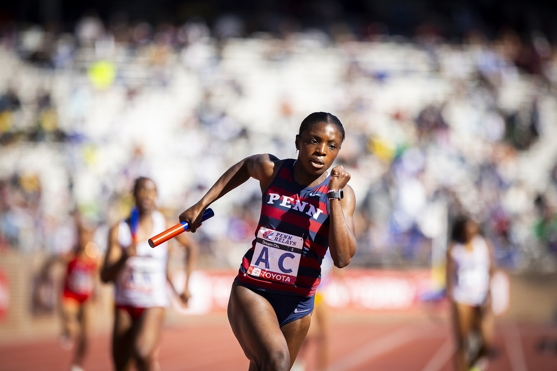 penn student athlete runs in the penn relays