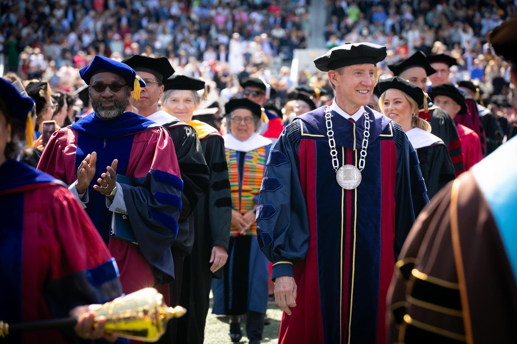 J. Larry Jameson, John L. Jackson Jr. and others in procession at Penn’s Commencement.