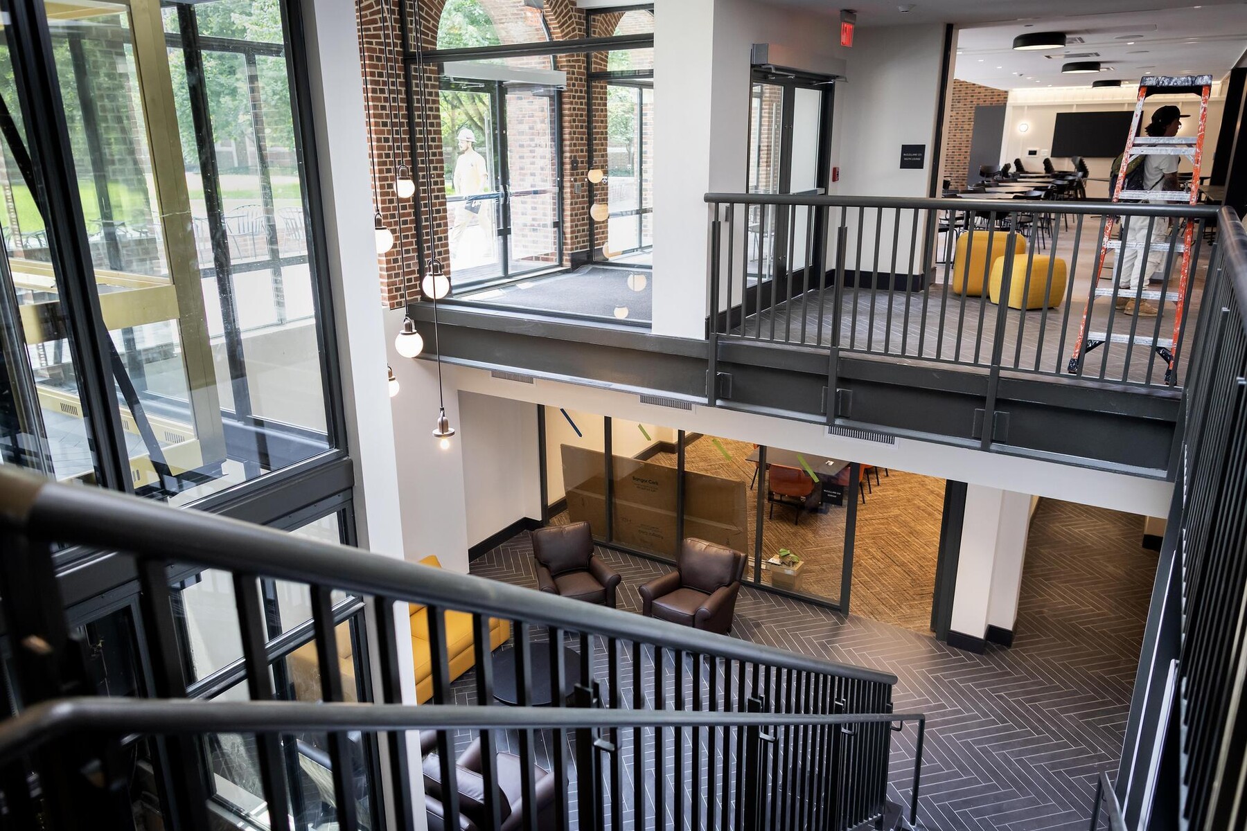 The interior featuring common rooms in a dorm in the Quadrangle.