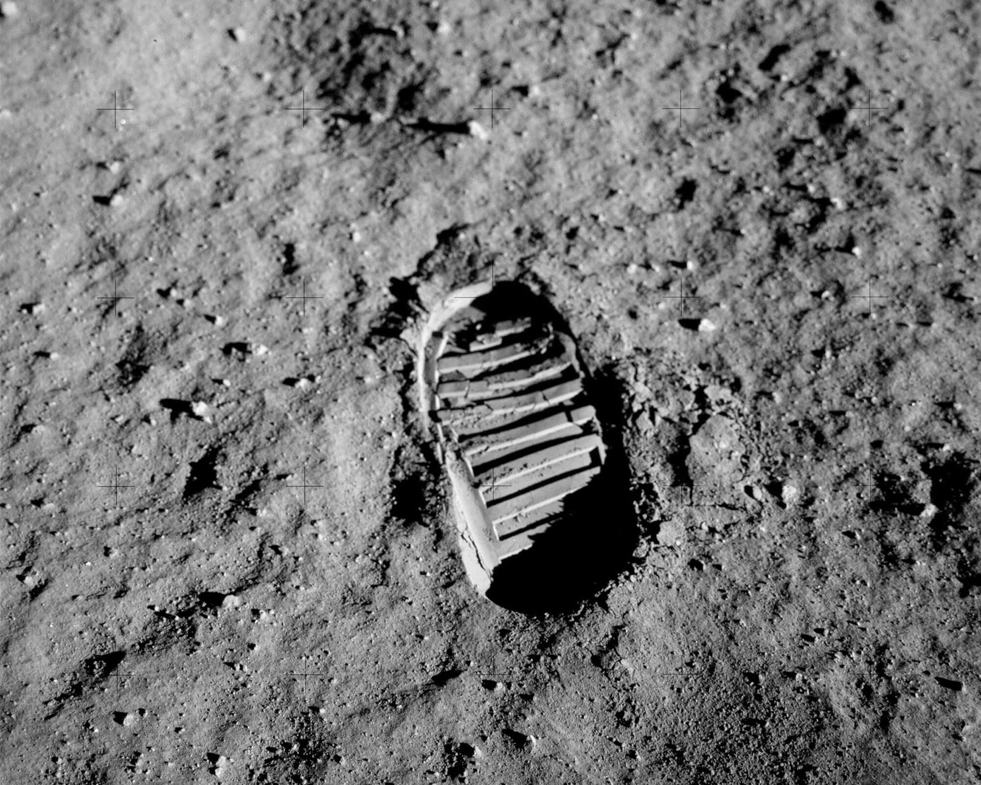 lunar landing boot print