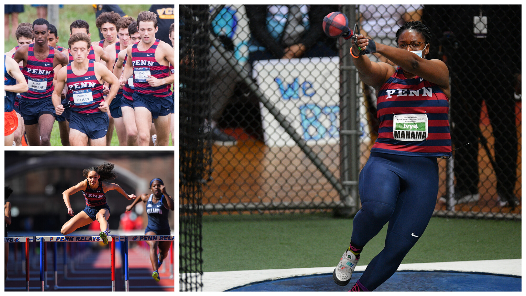 Junior Michael Keehan (top), senior Skyla Wilson (bottom), and senior Mayyi Mahama (right). Keehan is also a member of the cross country team.