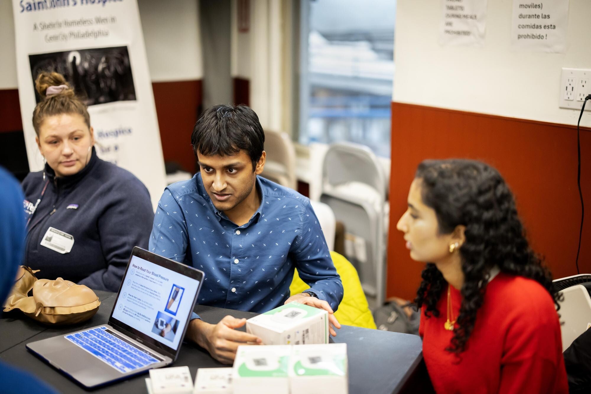 Taylor Brothers, Aravind Krishnan, and Rashmi Acharya at Project HERO workshop.