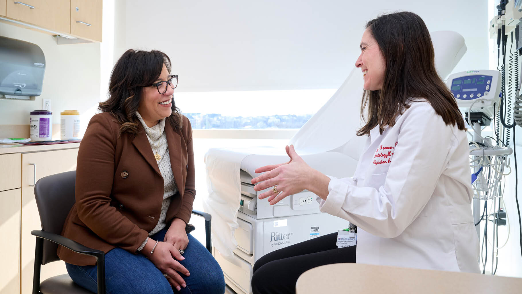 lleana Casiano-Vazquez at left, with physician assistant Jessica Heaven.