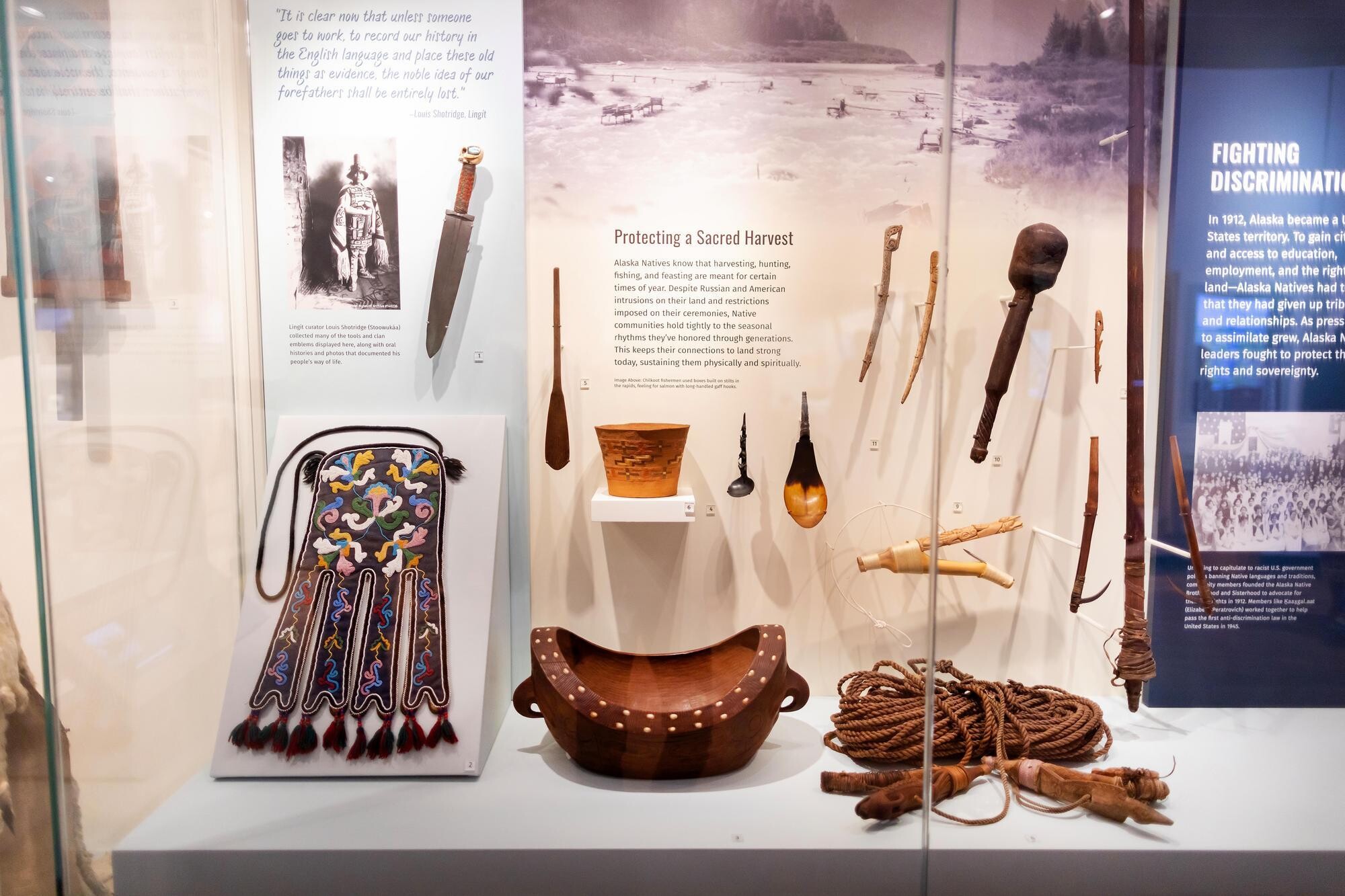 Items on display in Penn’s new Native North American Gallery.