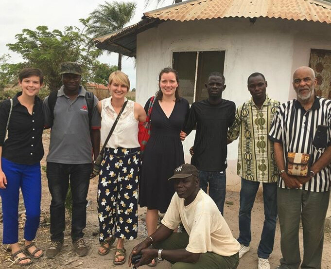 Wilson, Parsons and McGovern with village leaders