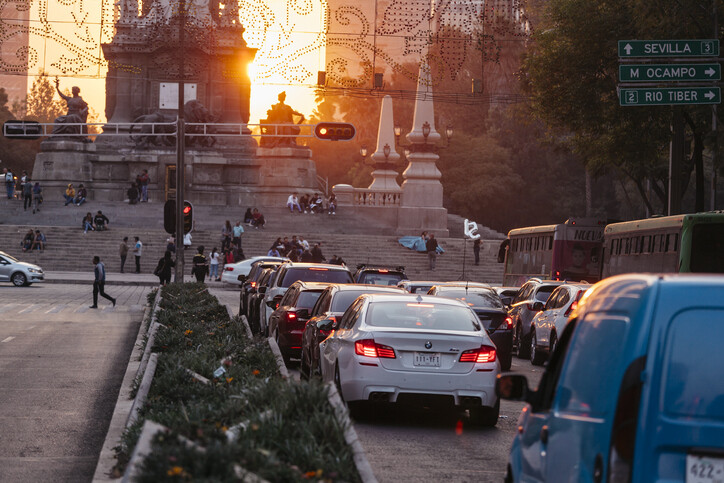 Traffic jam in Mexico City
