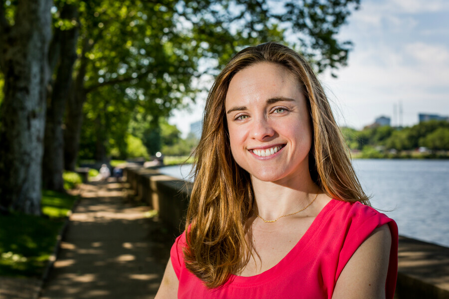 Julia Szymczak with a river in the background