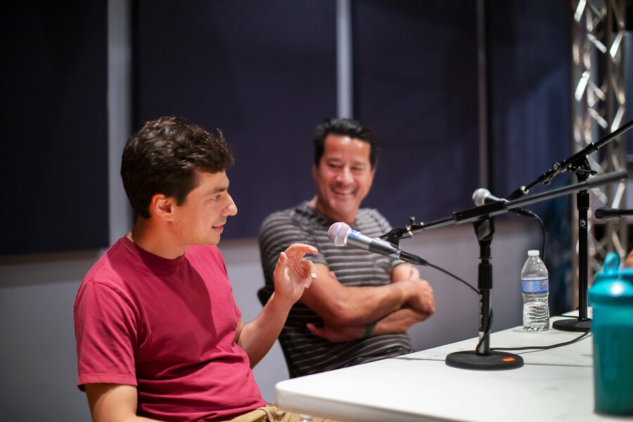 aaron roth during a podcast