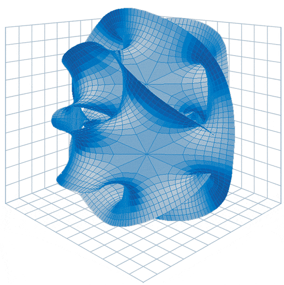 a rotating abstract geometric structure