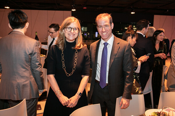 enn President Liz Magill with Hartford Mayor Luke Bronin.