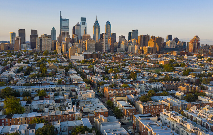 Philadelphia cityscape and skyline.