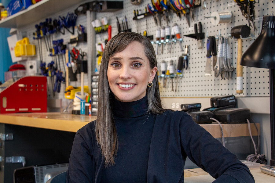 Taylor Caputo in Penn’s Venture Lab.