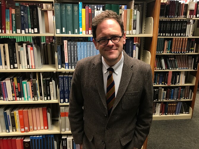 Brad Duncan in the Penn Van Pelt  Dietrich Library