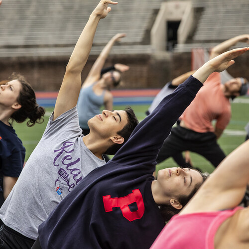 Yoga in Franklin Field