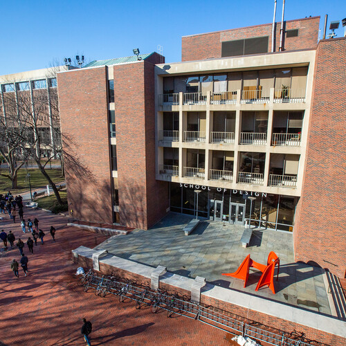 aerial of penn design meyerson building