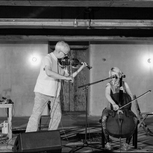 Owl Movie man plays violin and woman plays cello