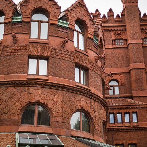 north facade of fisher fine arts library