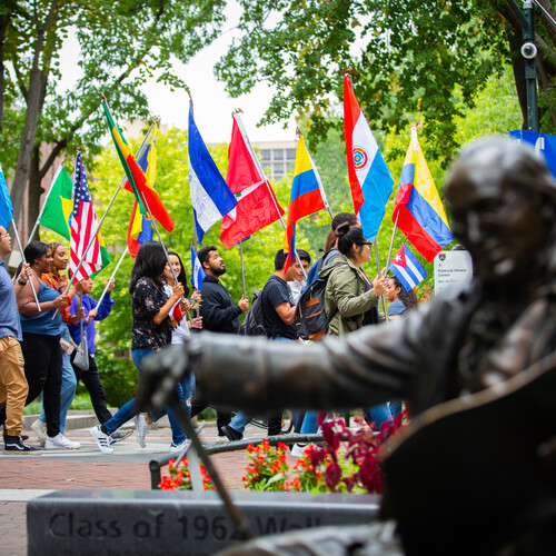 la casa latina parade on locust walk