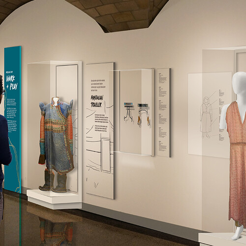 Penn Museum Mongolian outfit in case