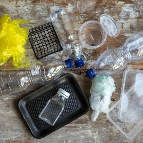 Plastic bottle, wrap, and containers