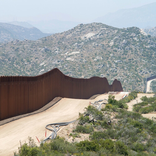 The Mexican-American border wall.